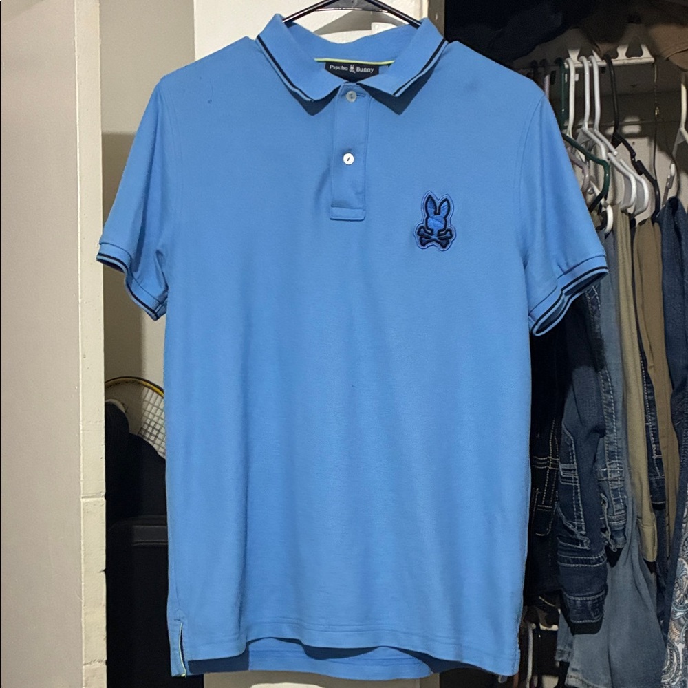 Psycho Bunny Light Blue Polo Shirt for Men